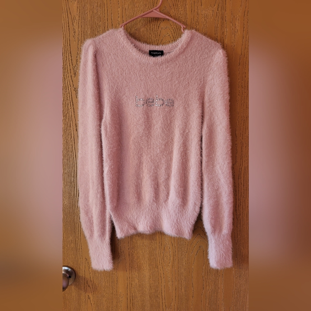 BEBE Pink Fuzzy Sweater